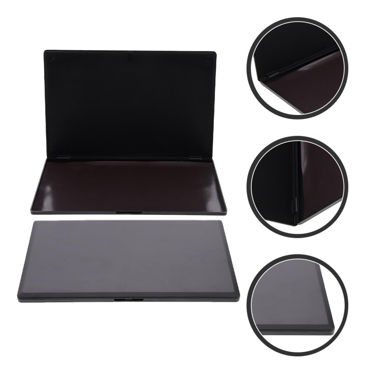 SHERCHPRY Palette Magnetica Nera Vuota per Ombretti 2 Pezzi in Abs Leggera e Resistente per Make Up On-the-go e Conservazione Cosmetici