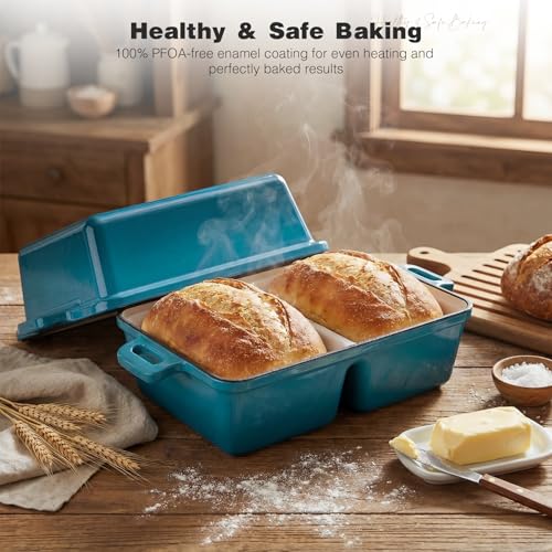 Double Dutch Oven for Sourdough Bread Baking, Enameled Cast Iron Dutch Oven by SEFILENCE - Image 7