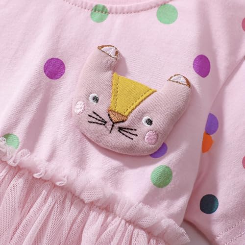 Toddler Girls Princess Dress Cotton Embroidery Short Sleeve Applique with Lace Tulle Party Holiday Dress Kids 2T 7Y3