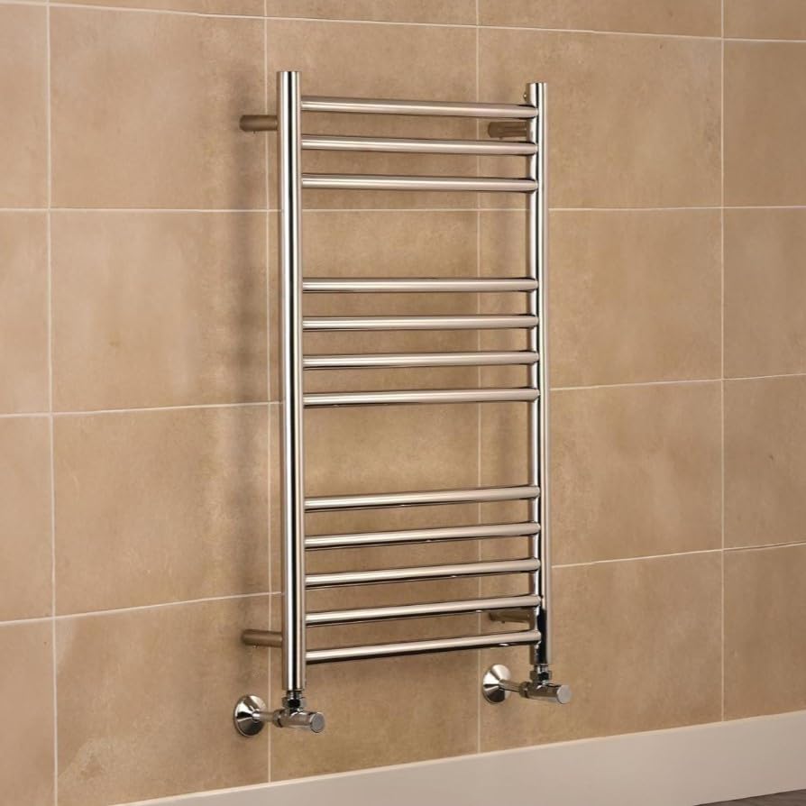 Manissa Boston Stainless Steel Heated Towel Rail 400mm W x 800mm H Bathroom Towel Warmer