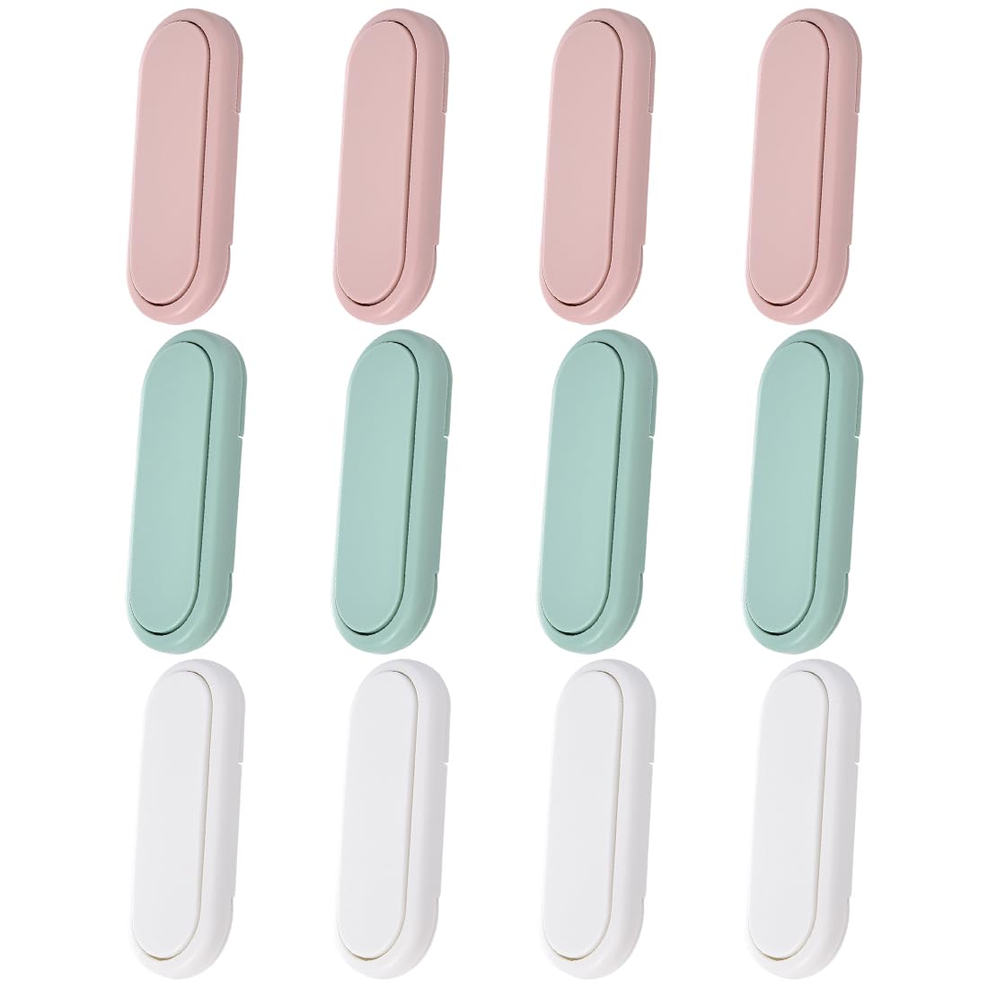 Seguridad Cajones Bebe, 12 pcs Cierre Seguridad Cajones Bebe, Cierre Seguridad Cajones Con Adhesivo,Sin Perforación,Cerraduras de Seguridad para Niños para Armarios, Cajones,Cocinas,Neveras
