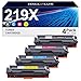 HALLOLUX 219X Compatibile per HP 219X 219A Toner per HP Color Laserjet Pro MFP 3302FDW 3302FDWG 3302SDWG 3302FDNG 3202DW 3302SDW 3202DN 3302FDN (Nero Ciano Giallo Magenta, 4-Pack) immagine