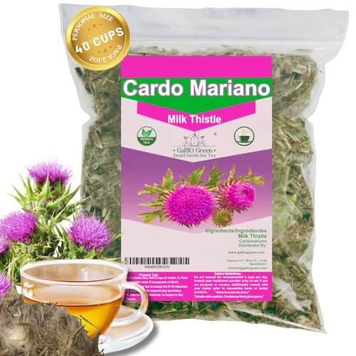 Cardo Mariano Mexican Milk Thistle Loose Leaves Herbal Tea 100% Pure & Natural Dried Herb Silybum Marianum (2.1 oz/59.5 gr)