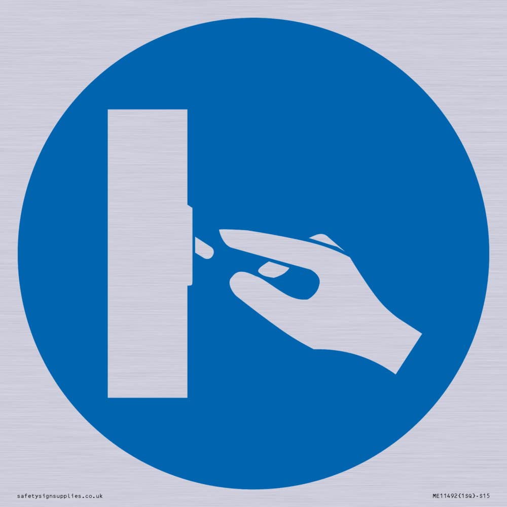 Mandatory: Use switch Sign - 150x150mm - S15