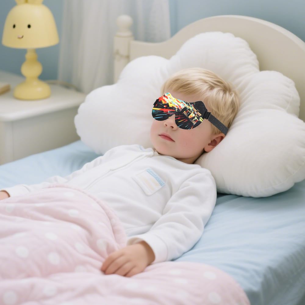 Mascherina per Dormire Bambini, 3D Benda per Dormire, Maschera Occhi per Dormire, F1 racing