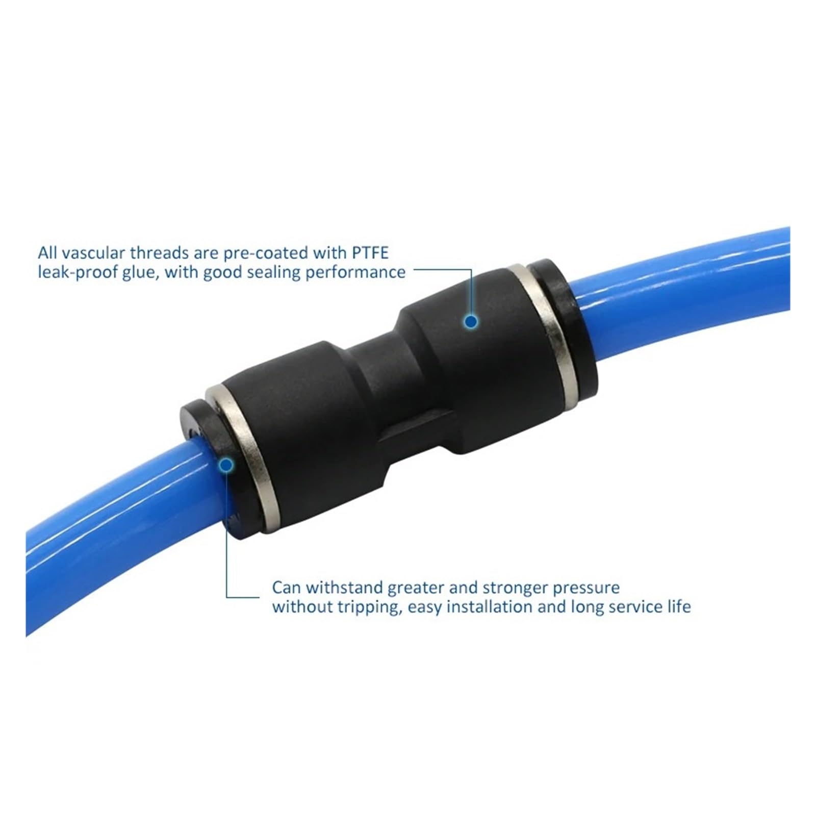 Connecteur pneumatique droit en PU 4MM 6MM 8MM 10MM 12MM 14MM 16MM(12MM)