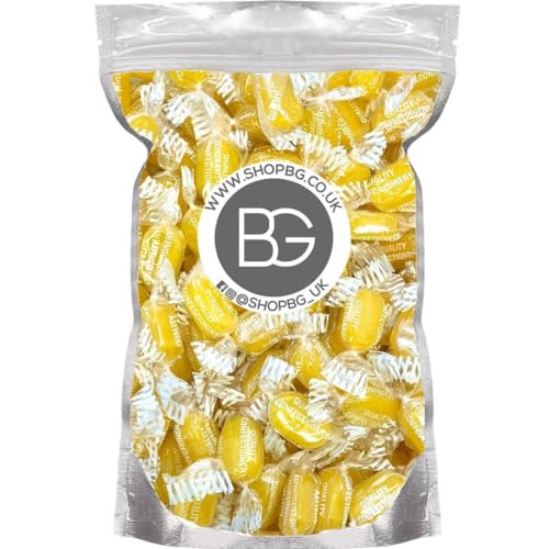 BG 500g Sherbet Lemons Hardboiled Wrapped Old Fashioned Sweet Shop Candies Retro Pick & Mix Sweets - Boiled Sweets Lemon Sherbets 500g
