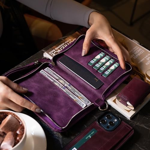 Personalized Leather Passport Holder, Handmade Travel Wallet with Card Slots, Pen Slot | Protector, Custom Engraved Passport Case for Men, Women or Family Organizer3