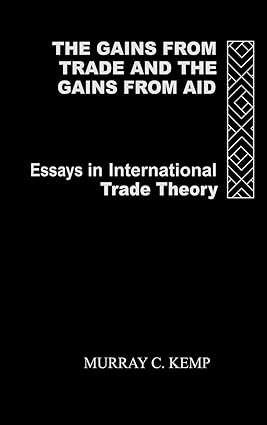 The Gains from Trade and the Gains from Aid: Essays in International Trade Theory book cover