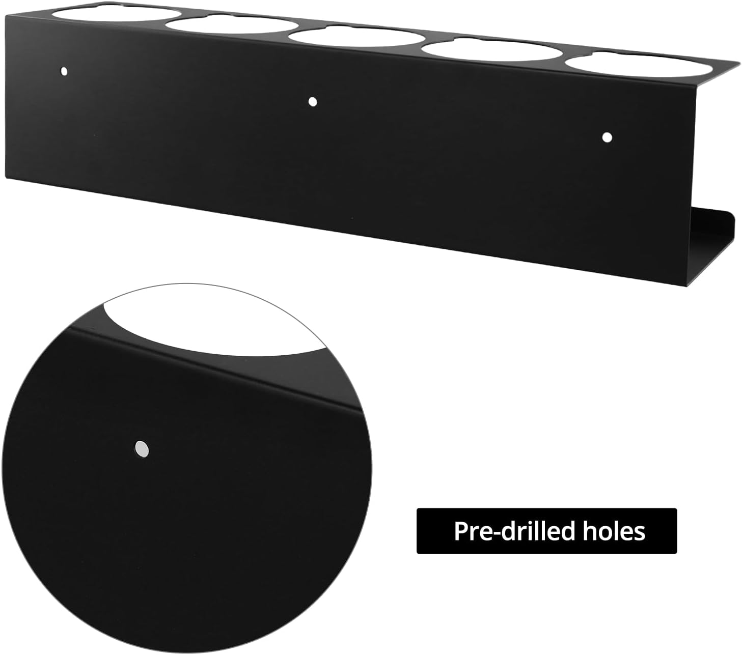 QWORK Spray Can Rack Organizer – 2 Pack Wall-Mounted Steel Holder with 3in Can Slots for Garage, Workshop & Trailer
