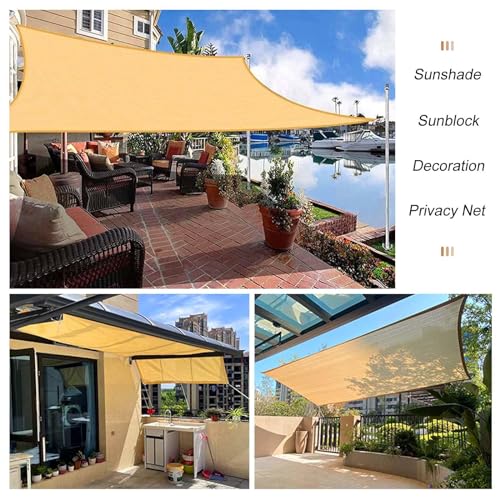 Voile d'ombrage beige pour créer un coin de fraîcheur sur la terrasse et au jardin - 8