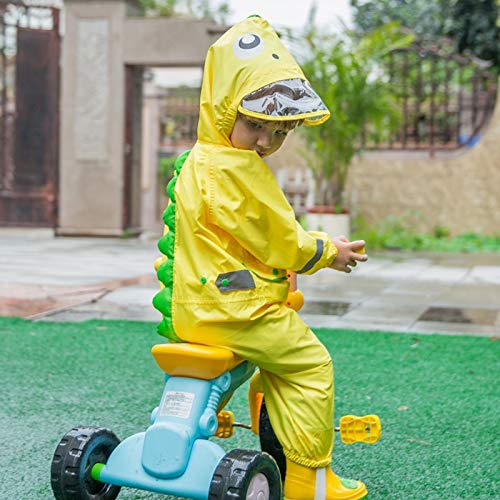 Poncho pour Enfants 3-9Years Jumpersuit Imperméable De l'enfant Imperméable Imperméable Imperméable À Capuche d'une Pièce Imperméable Poisson-Pluie Bébé