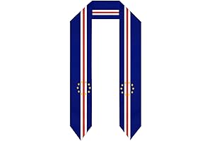 Vintage Flag 2024 Graduation Stole for Cape Verdean Student
