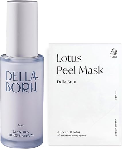 Della Born Manuka korean Serum for Face 30ml | Brightening | Moisture & elasticity | Hydrating & Glowing | Improvement of Wrinkles l Skin Care | Lotus Peel Mask,25gm.