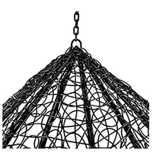 Image of Hammock Swing Chair Without Stand Hanging Swings for Indoor, Outdoor, Home, Patio, Yard, Balcony, Garden (Black Swing /Black Cushion)