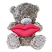 Oso de peluche MTY 30 cm con un beso en la boca