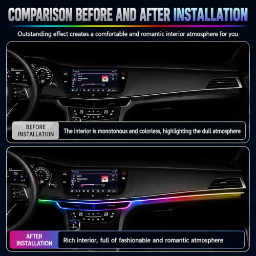 Image of AUTO SNAP Multicolor Music Controlled 111 CM Sound Activated Car Interior Decoration Dashboard Ambient Lighting USB K4 Magic Lights with Remote & Mobile Application Control