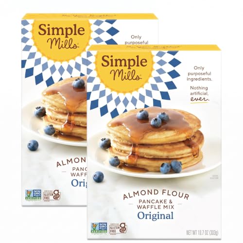 Simple Mills Almond Flour Pancake &amp; Waffle Mix, Original - Gluten Free, Plant Based, Paleo Friendly, Breakfast 10.7 Ounce (Pack of 2)