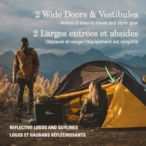 Image of Coleman PEAK1 Premium Waterproof Backpacking Tent with Rainfly & Footprint, Lightweight Camping Tent Withstands Winds up to 45 MPH, 1 /2 /3 /4 /6 Person Sizes