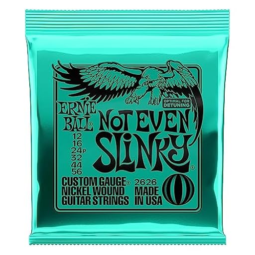 Ernie Ball Not Even Slinky - Cuerdas para guitarra eléctrica, entorchado de níquel, 1 paquete, calibre 12-56 | Ya disponible en tu tienda friki favorita! En mundofriki.es!
