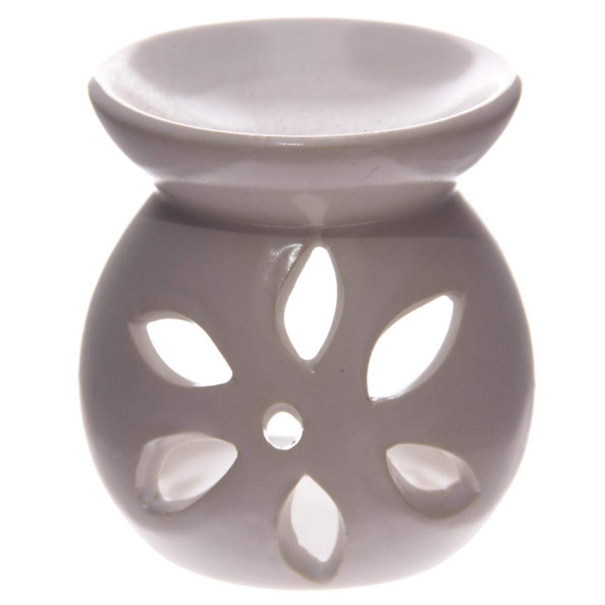 Puckator Multicolor Small Ceramic Petal Cut-Out Oil Burner 7.5Cm [Colours May Vary]