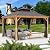 Kozyard Apollo 12’x12’ Hardtop Gazebo, Wooden Coated Aluminum Frame Canopy with Galvanized Steel Double Roof, Outdoor Permanent Metal Pavilion with Netting for Patio, Deck and Lawn (12ft x 12ft)