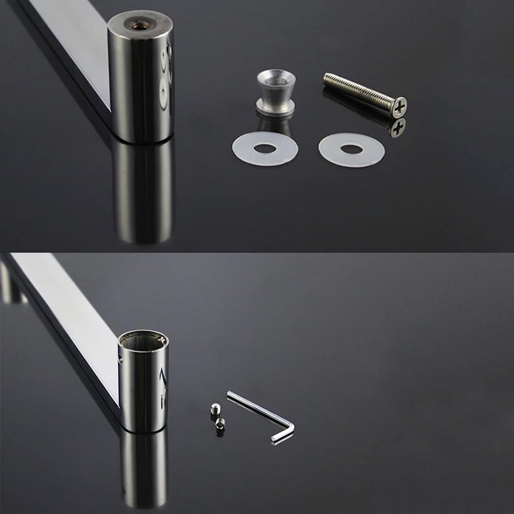Wenlai Poignée de porte de douche en verre Poignées de porte de salle de bain Trou à trou 160/200/275 mm Ensembles -160 mm