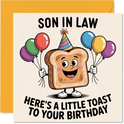 Son in Law Birthday Card A Little Toast To You