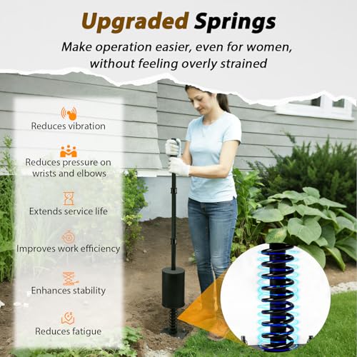 Herramienta compactadora de suelo con mango ajustable miniatura 3