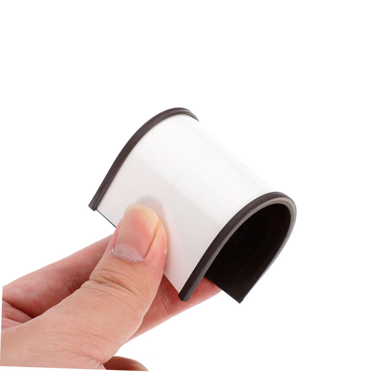 60 Porta Etichette Magnetici Neri in Gomma con Inserti Sostituibili | Archivio e Cassetta Postale, Uso in Deposito o Supermercato, Stile Semplice ed Elegante