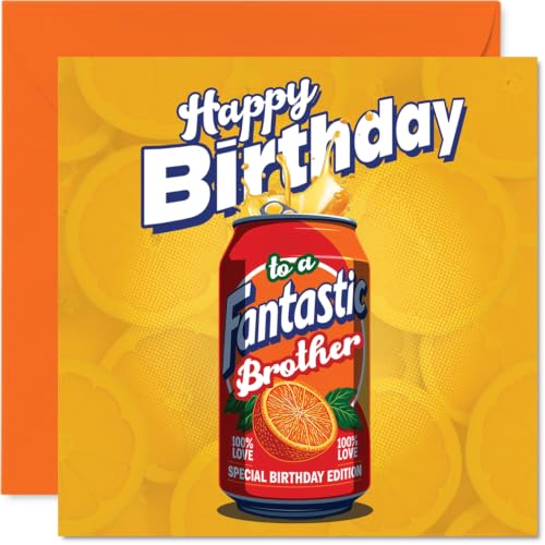 Carte d'anniversaire ludique pour frère, pétillante