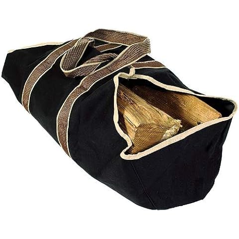 WoodEze Heavy Duty Canvas Firewood Tote - Black Cover
