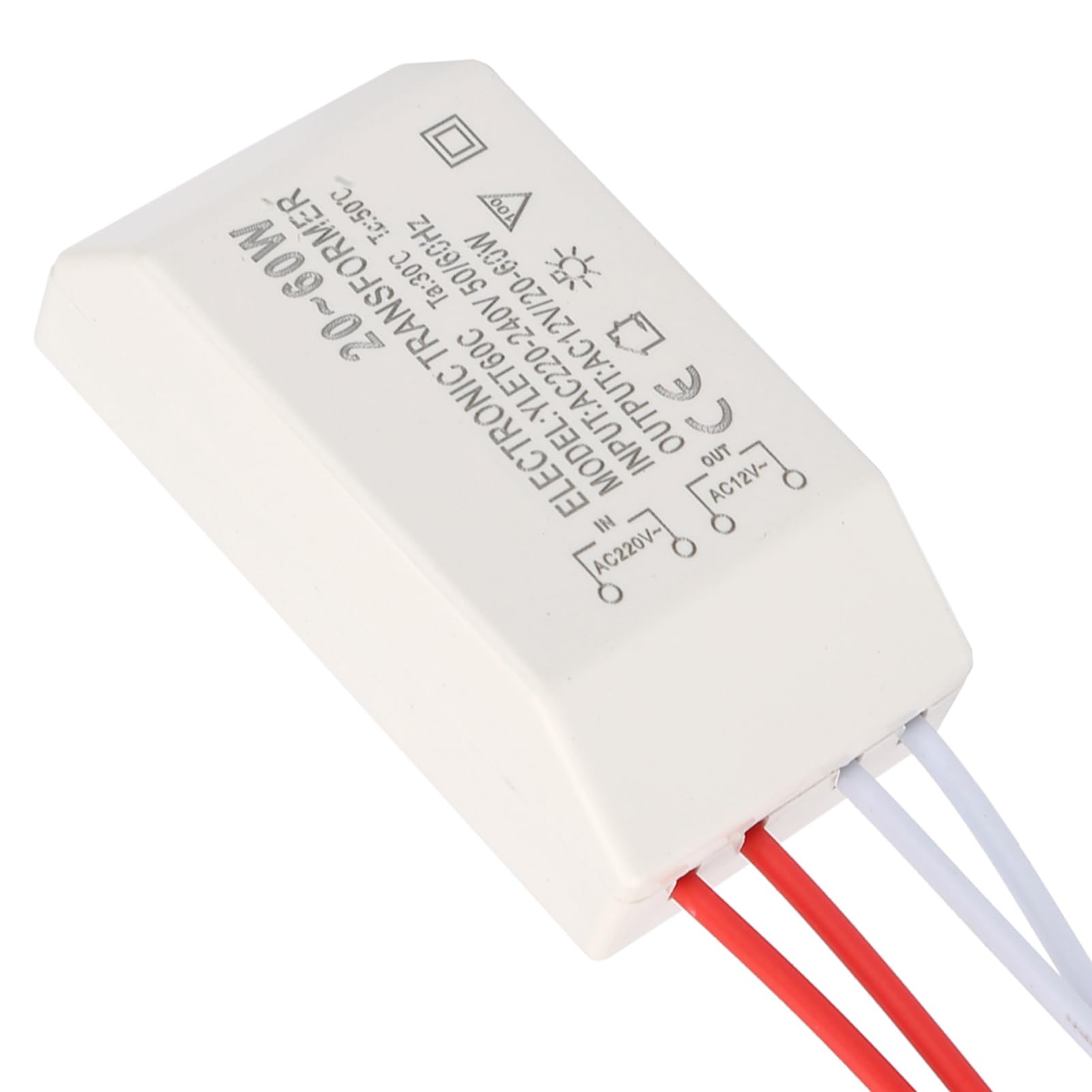 Trasformatore Elettronico Alogeno 20-60W 220V a 12V AC per Lampade Alogene G4 Illuminazione Nave Casa Negozio