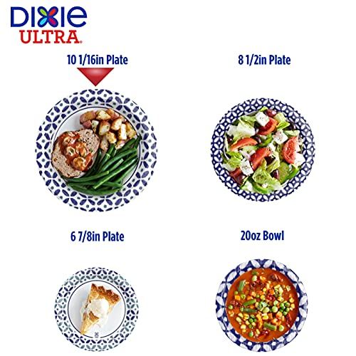 Dixie Ultra Disposable Paper Plates, 10 1/16 Inch, Dinner Size Printed Disposable Plate, 64 Count (1 Pack Of 64 Plates) #TOP3