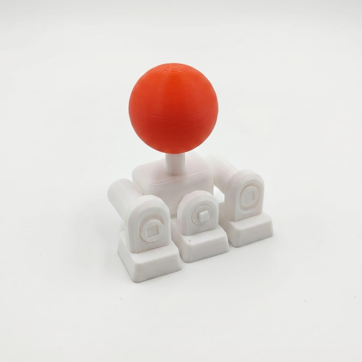 3D Printed Direction Keycap Set PLA Joystick Keycap Set Decorative Direction Keycaps Replacement, White Red, Arrow Keys-image-1