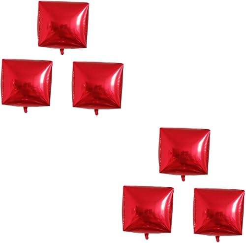 Gadpiparty 6 globos colgantes decorativos para colgar, globo inflable, globos creativos, globos cuadrados, baby shower, globo de helio de aluminio 4D