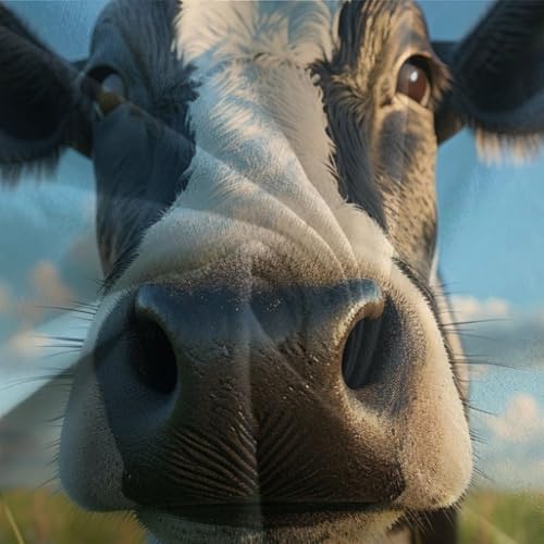Parure de lit vache 3D respirante en microfibre douce pour des nuits fraîches