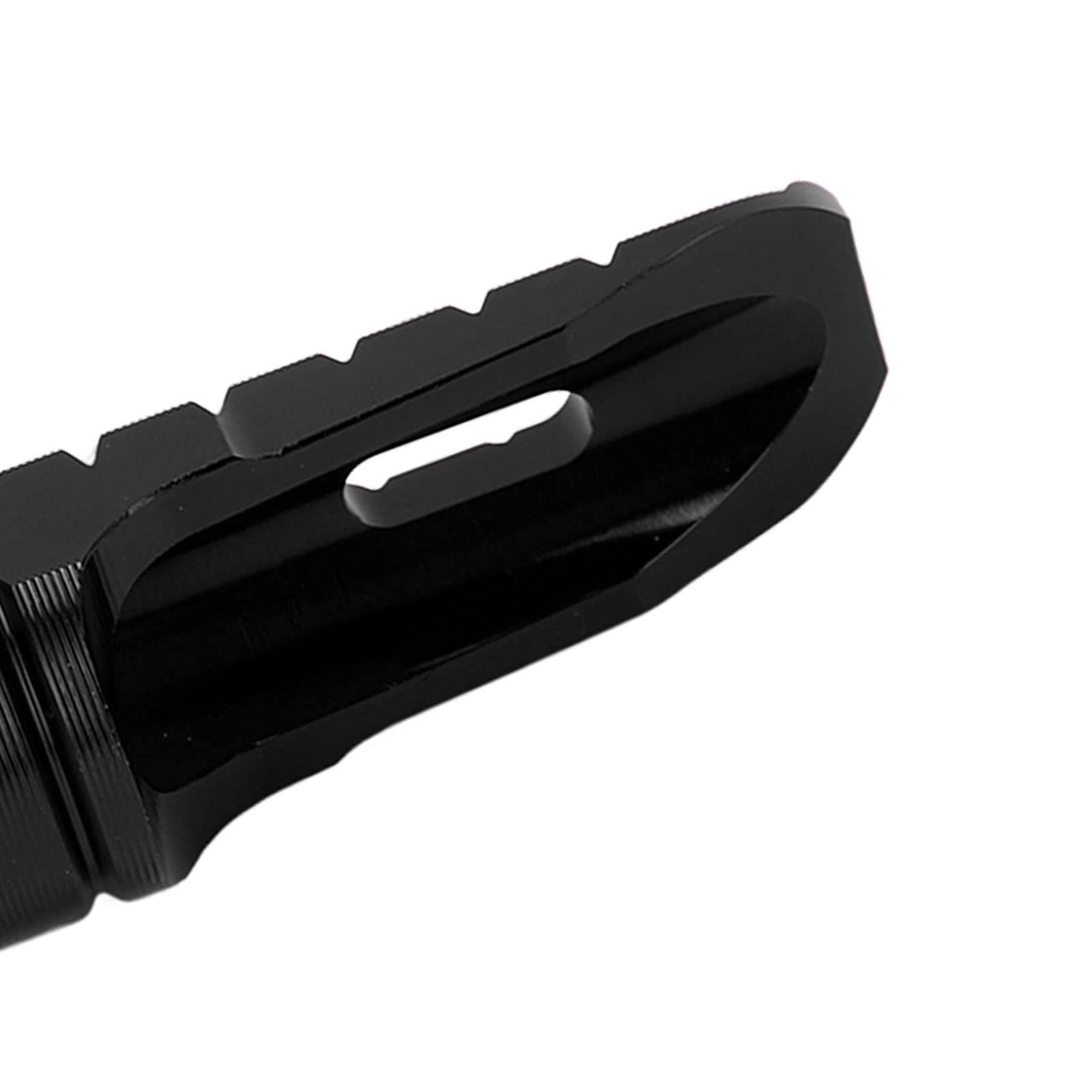 SWOQ Motorrad-Fußraste vorne, langlebiges Motorrad-Fußpedal, rostfreier Antioxidans-Ersatz für RS125 TUONO125 für Upgrade(Schwarz)
