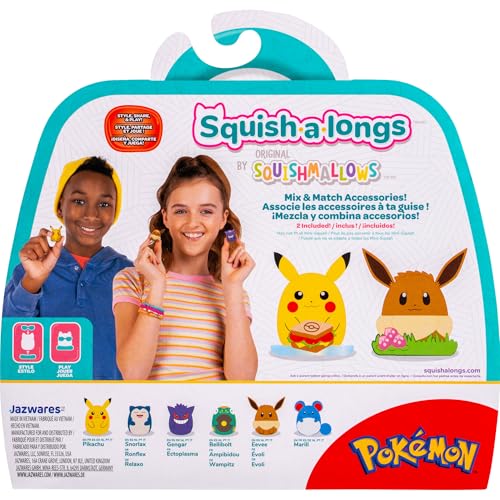 Squish-a-longs Pokémon Mini-Squish 6-Pack (Gengar, Pikachu, Snorlax, Eevee, Bellibolt, Marill) (Amazon Exclusive) - Image 4