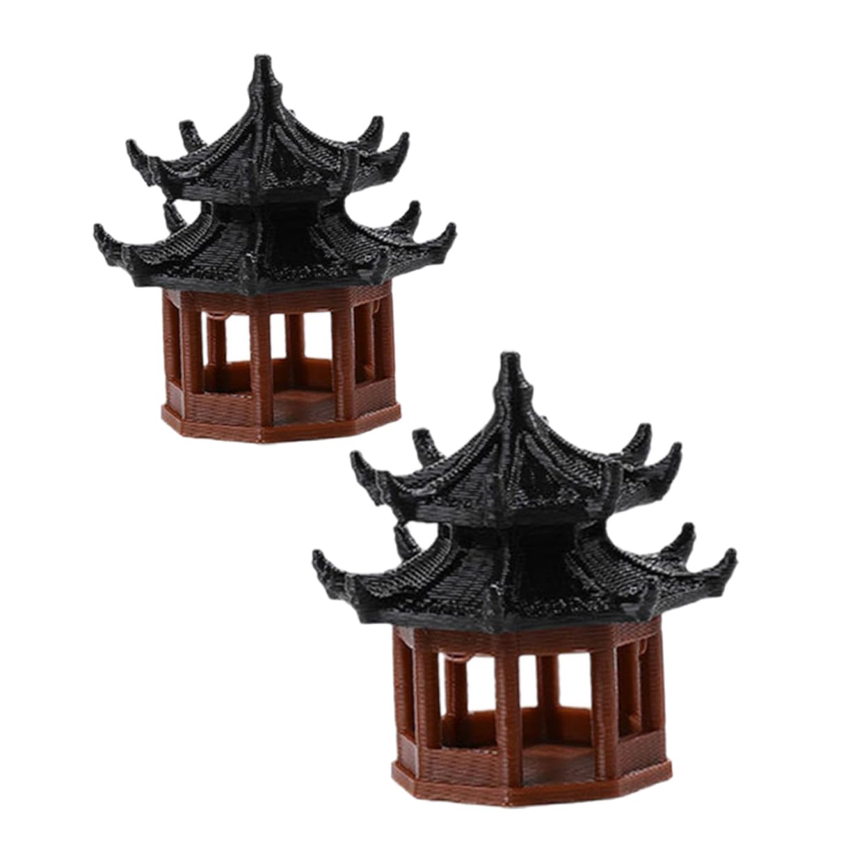 4 Set Padiglione Roccioso Mini Gazebo da Giardino Ornamentale Acquario Castello Decorativo Scenario A Forma di Acquario per Ornamenti Statua Decorazione 4 Pezzi*4