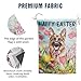 Happy Easter Garden Flag 12x18 Inch, German Shepherd Holiday Cute Dog Outside Vertical Banner Lawn Flag Double Sided for Home Spring Seasonal Outdoor Front Yard Decoration