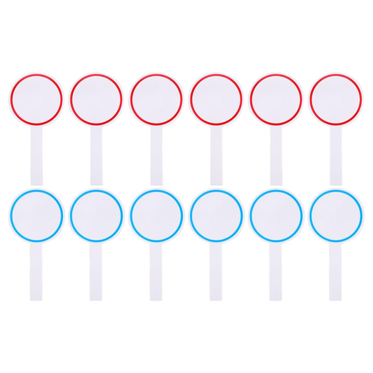 Pancarte Portable à Main en Écume, Lot de 12 Pièces, Tableau Blanc Effaçable à Sec, Design Simple Face Lors de Compétitions pour Arbitres et Votes