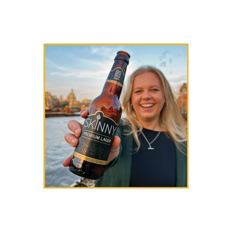 Skinny Lager, 4.0% Beer, Gluten FREE Beer, Full Flavoured Lager, Low Calorie Beer, Low Carb Beer, Vegan & Kosher Certified Lager, Premium Taste - Image 10