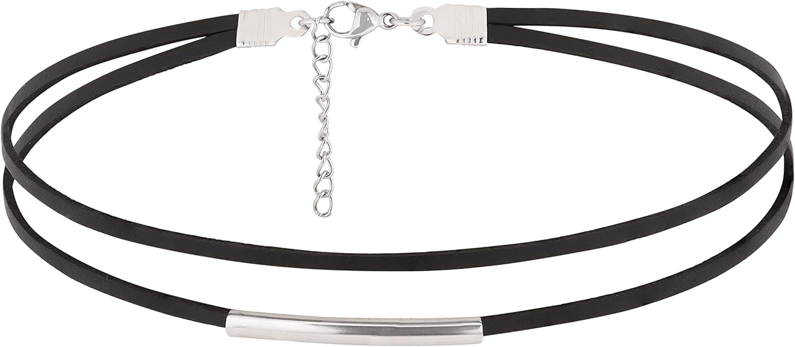 El Regalo Minimalist Western Black Double Layer Bar Accent Choker Necklace for Girls & Women- Vintage, Gothic Collar Choker Necklace (B0D763DHP4) Amazon Price History, Amazon Price Tracker