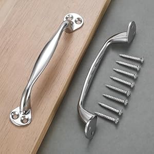 4 pcs sliding barn door pull handles silver garage door pull handles 5 inch cast iron gate hardware handles pulls for outdoor closet garden gate shed cabinet door grab pulls handles  urban country home decor