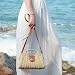 Imagen de EVEOUT Bolso Bandolera Ratán Mujer Boho Chic Bolsos Cesta Paja Verano Bolsa de Mano Tejido para Playa Vacaciones