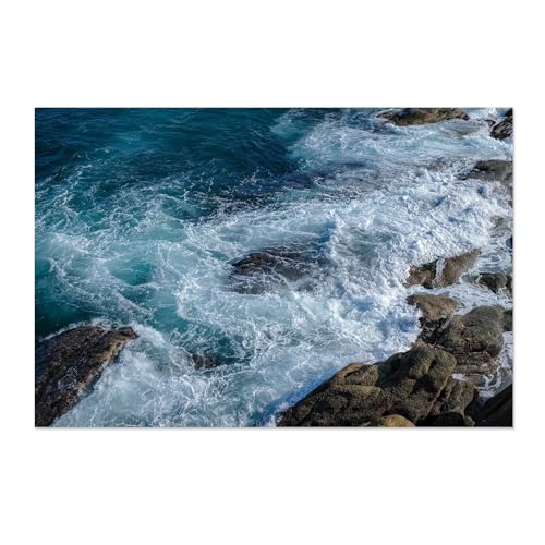 Tableau océan vagues féroces pour habiller un mur vide 50x75