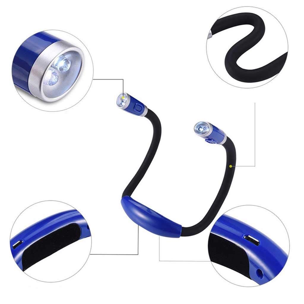 Lámpara de Escritorio USB Recargable luz del Cuello de Luces de Lectura al Aire Libre Abrazo Luces de Resistencia Luces de Lectura Libro Luces for Leer en la Cama 220 * 62 * 380mm para Lectura