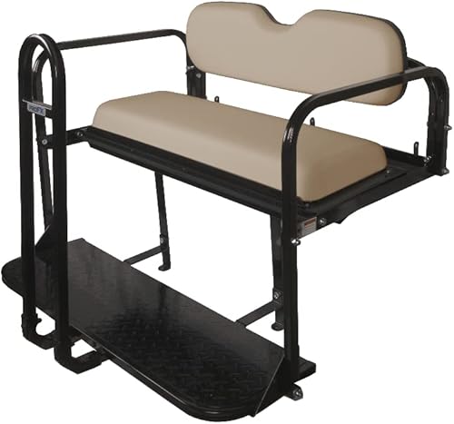 PROFX Kit de asiento trasero abatible con barra de agarre para carrito de golf EZGO RXV 2008-Up