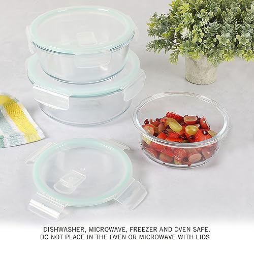 Marthastewartlamoine6piece44oz32oz22ozroundstorageborosilicateglasscontainersetwppsnapmarthabluelids  Urban Country Home Decor Martha stewart lamoine 6 piece 44 oz 32 oz 22 oz round storage borosilicate glass container set wpp snap martha blue lids  urban country home decor